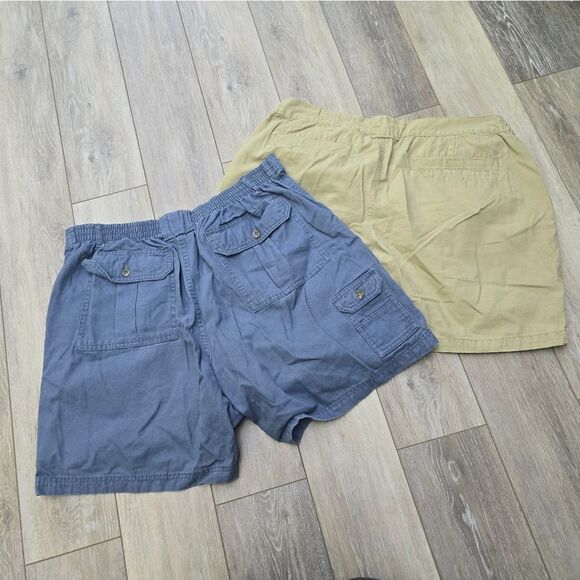 Red Head Men's Shorts 2 Pair Cargo Tan And Blue Size 40 - Picture 2 of 10